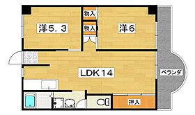 レジデンス松栄  ｜ 大阪府枚方市渚西２丁目（賃貸マンション2LDK・5階・54.00㎡） その2