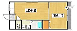 MKハイツ 1LDKの間取図画像