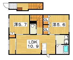ロイヤルサージュ 2LDKの間取図画像