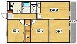 ウインズヒル 3DKの間取図画像