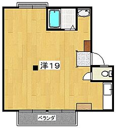 サンビレッジ ワンルームの間取図画像