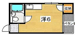 エステート谷 ワンルームの間取図画像