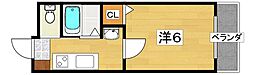 プログレスs.o.w.a 1Kの間取図画像