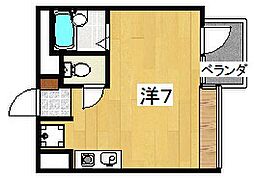 ベルトピア御殿山 ワンルームの間取図画像