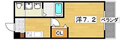 AREGRIA枚方公園II 1Kの間取図画像