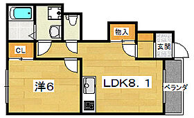 津田くにみ谷’08  ｜ 大阪府枚方市津田元町３丁目（賃貸アパート1LDK・1階・39.67㎡） その2