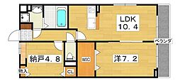 サンリットハーモニー 1SLDKの間取図画像