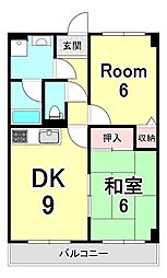 間取図画像 2DK