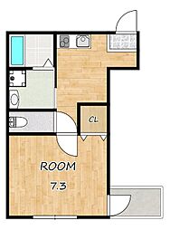 OrchidHouse 1Kの間取図画像