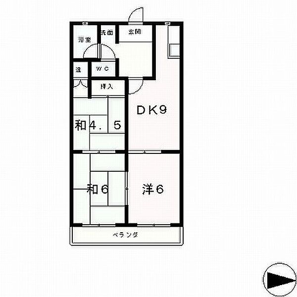 藤マンション ｜滋賀県大津市杉浦町(賃貸マンション3DK・2階・54.65㎡)の写真 その2