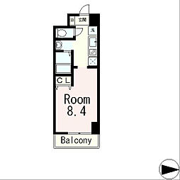 JR東海道・山陽本線 石山駅 徒歩4分の賃貸マンション 5階1Kの間取り