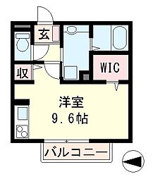 シャルマントリシティ3 ワンルームの間取図画像
