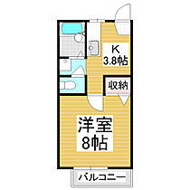 フレグランス郵とぴあC棟  ｜ 長野県松本市井川城3丁目（賃貸アパート1K・1階・26.42㎡） その2