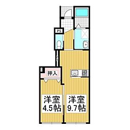 五月の風 1LDKの間取図画像