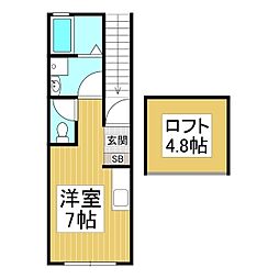 MURAIテラス ワンルームの間取図画像