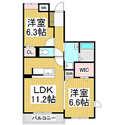 間取図画像 2LDK