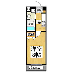 ビラ・モンテリー 1Kの間取図画像