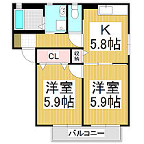 平田の森緑謳館  ｜ 長野県松本市平田東3丁目（賃貸アパート2K・2階・42.80㎡） その2