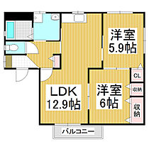 シャルマンイトウ  ｜ 長野県松本市南原2丁目（賃貸アパート2LDK・2階・56.64㎡） その2