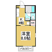 シャーメゾン杉山  ｜ 長野県松本市大字笹賀（賃貸アパート1K・1階・26.46㎡） その2