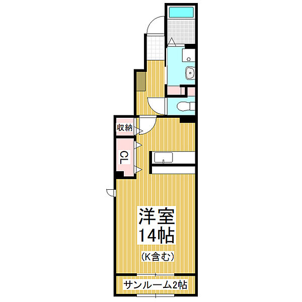 長野県松本市県2丁目(賃貸アパート1R・1階・40.78㎡)の写真 その2