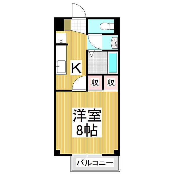 Ｍａｉｓｏｎ．　Ｅｉ ｜長野県松本市大字里山辺(賃貸アパート1K・1階・28.04㎡)の写真 その2