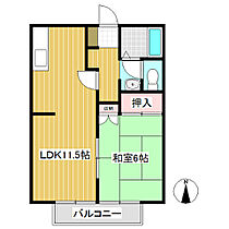 サンビレッジHIRABAYASHI  ｜ 長野県松本市波田（賃貸アパート1LDK・1階・36.29㎡） その2