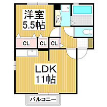 プロムナード・Ｕ　Ａ棟  ｜ 長野県松本市大字里山辺（賃貸アパート1LDK・2階・42.11㎡） その2