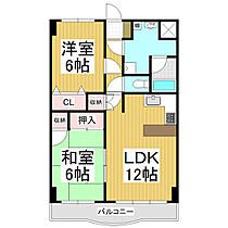 長野県松本市平田東1丁目（賃貸マンション2LDK・1階・58.50㎡） その2