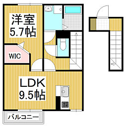 フェリーチェマルヤマ 1LDKの間取図画像