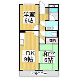ファミーユ鎌倉 2LDKの間取図画像