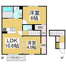 トリシア エンテレイア 2LDKの間取図画像