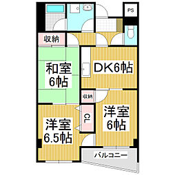 しるく・いち 3DKの間取図画像