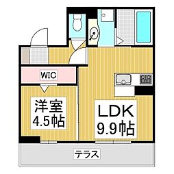 Mels court 1LDKの間取図画像