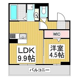 Mels court 1LDKの間取図画像