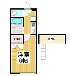 ロフト・プラス 1Kの間取図画像