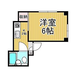 ハイツ保科 1Kの間取図画像