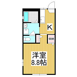 サンマルコ吉澤D 1Kの間取図画像