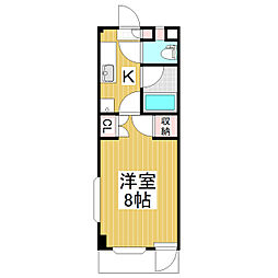 ヒューマンライフギブ&ギブB 1Kの間取図画像
