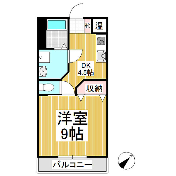 タクビル2 ｜長野県飯田市松尾常盤台(賃貸マンション1DK・3階・33.00㎡)の写真 その2