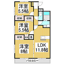 マンション花水木II  ｜ 長野県飯田市八幡町（賃貸マンション3LDK・2階・69.37㎡） その2