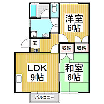 コーポ平岡  ｜ 長野県駒ヶ根市梨の木（賃貸アパート2LDK・2階・49.68㎡） その2