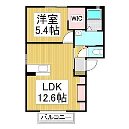 フォーレスi　B 1階1LDKの間取り