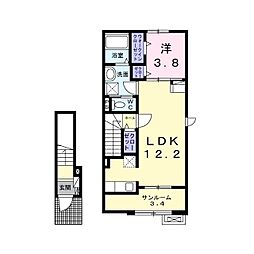 アンボヌール 1LDKの間取図画像