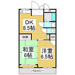 ハイツいぎみ 2DKの間取図画像