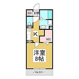 えんてらす飯田(仮) 1Kの間取図画像