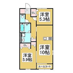 Ayla 2LDKの間取図画像