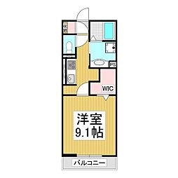 コンフォーティア駒ヶ根2A棟 1Kの間取図画像