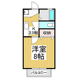 坂本アパートA 1Kの間取図画像