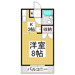 丸山コーポ 1Kの間取図画像